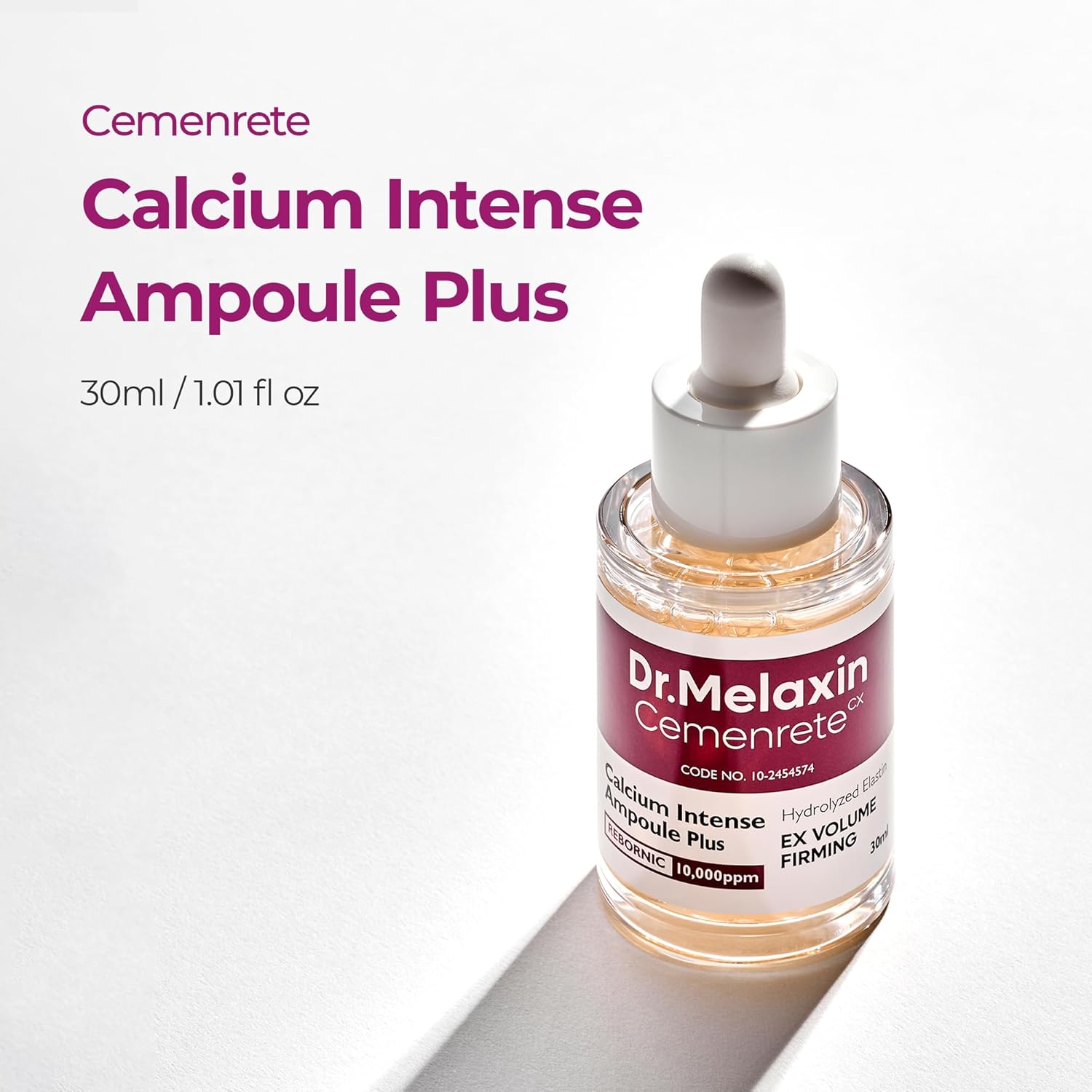 Dr.Melaxin Cemenrete Calcium Ampoule Plus with Adenosine and Niacinamide for Sagging Under Eye Skin, Dark Circles, Fine Lines &Eye Bags 1.01fl.oz. - Image 2