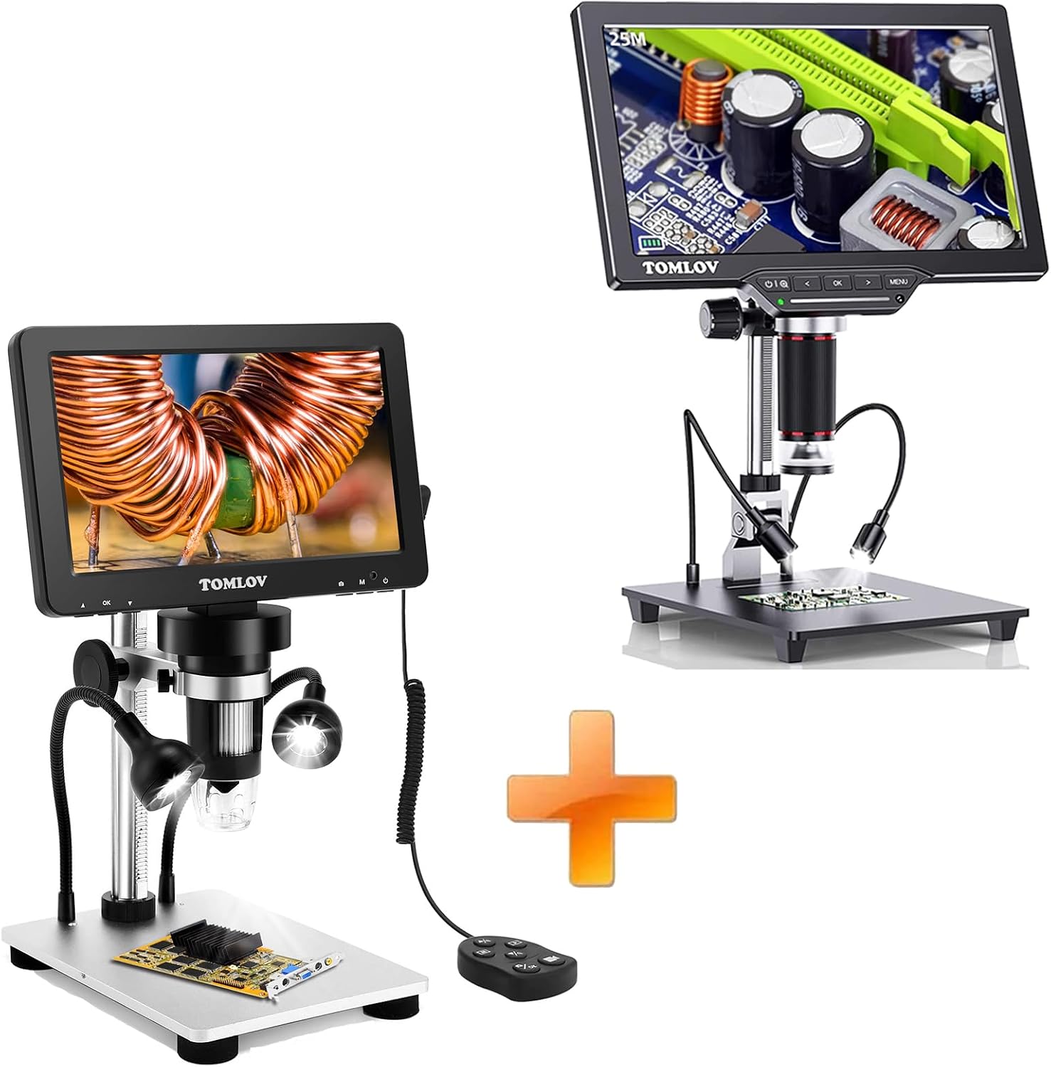 TOMLOV DM601 Microscopio Digital HDMI con 3 Lentes, 7 Microscopio de TOMLOV DM601 Microscopio Digital HDMI con 3 Lentes, 7 Microscopio de