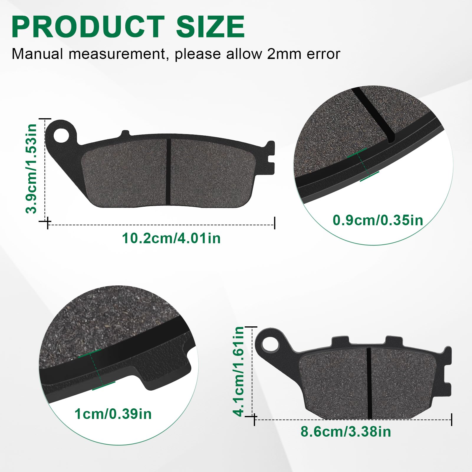 Pastiglie freno anteriore e posteriore per KAWASAK Z750 (ZR750L) 2007-2011 Z750 ABS (ZR750M) 2007-2011 Z 650 ER650 2017-2020 KLE650 Versys 650 2016-2021
