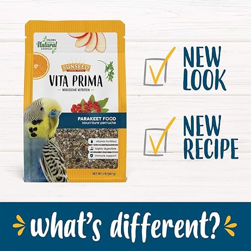 Miniatura 2 de Vitakraft Sunseed Vita Prima - Alimento para cacatúas y agapornis, bolsa de 3 libras con nutrición diaria saludable, semillas naturales, cereales,