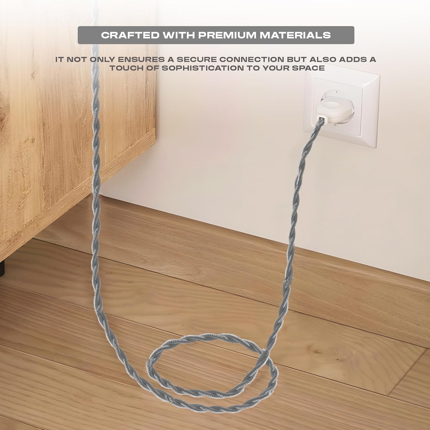 LEDSone 3 Core Gold Flex Twisted Cable, 5M Electrical 16.4FT Vintage Braided Flex Cable Fabric Cloth Covered Lamp Cord Electrical Wire for Pendant Lights Lighting Appliances