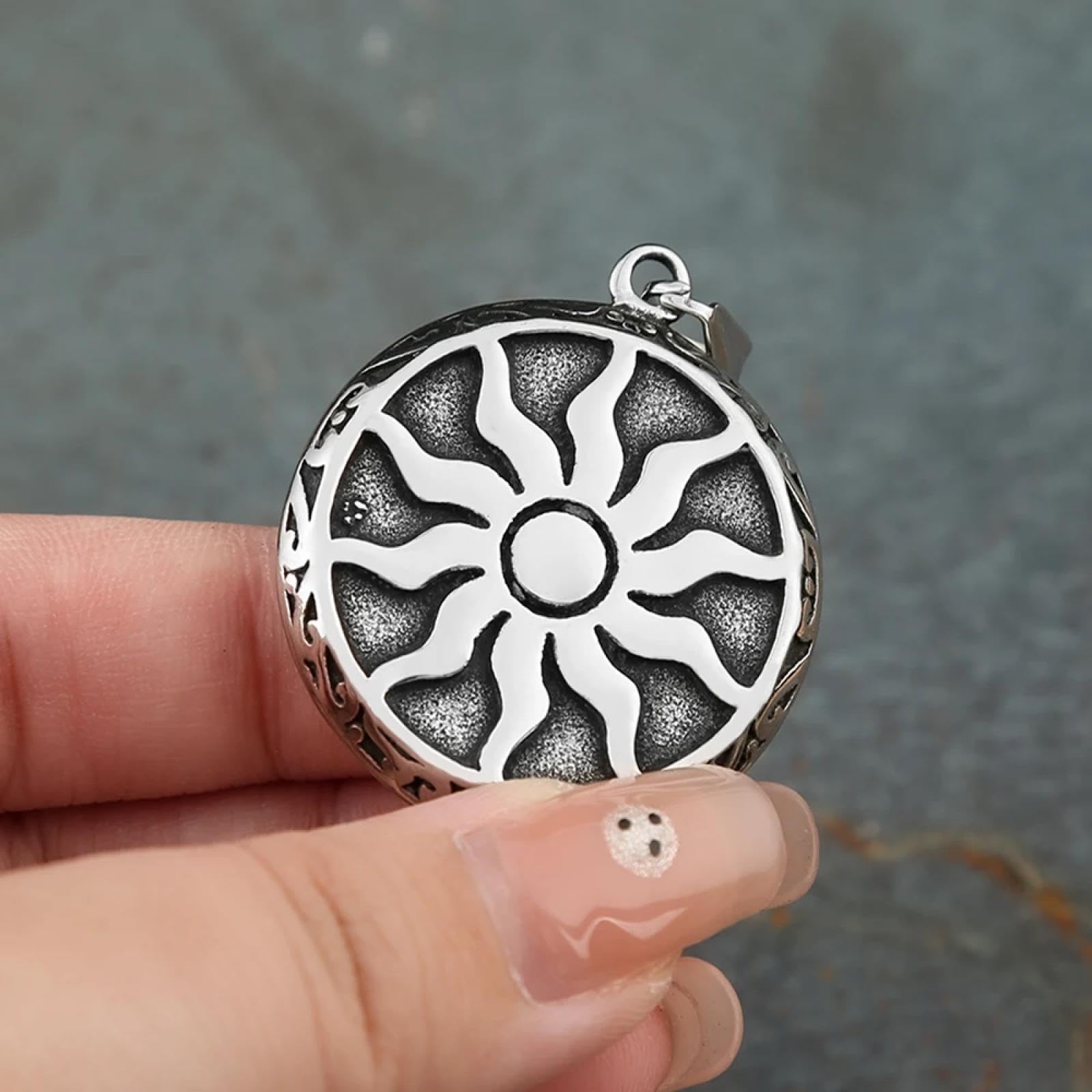 Halskette Ketten Schmuck Herren Frauen Anhänger Necklaceanhänger Halskette Herren Rundes Amulett