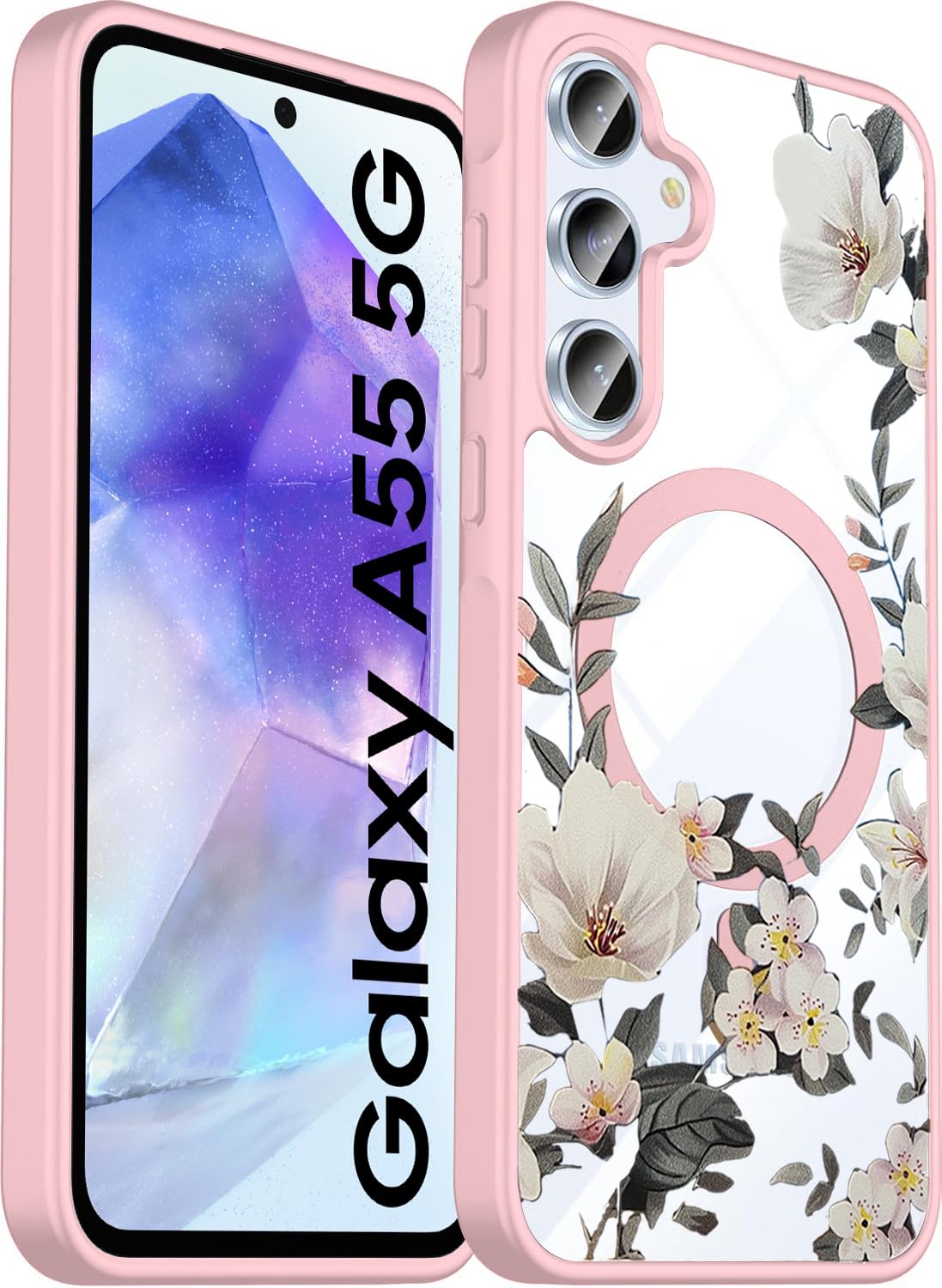 VONZEE Galaxy A57 5G Floral Case - Blue -29 VONZEE Galaxy A57 5G Floral Case - Blue -29