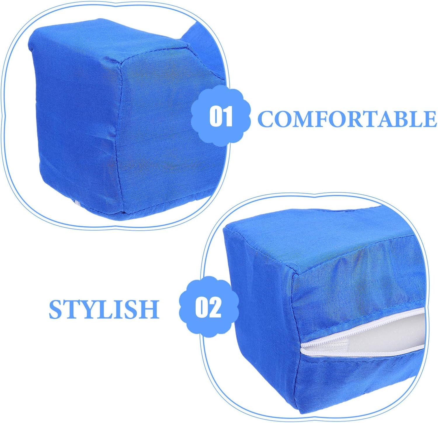 ibasenice 2pcs Blue Foot Cushion and Leg Elevating Pillow for Hand and Foot Protection, Washable Polyester Sponge Cushion to Facilitate Healing for Elderly and Bedridden Patients at Home