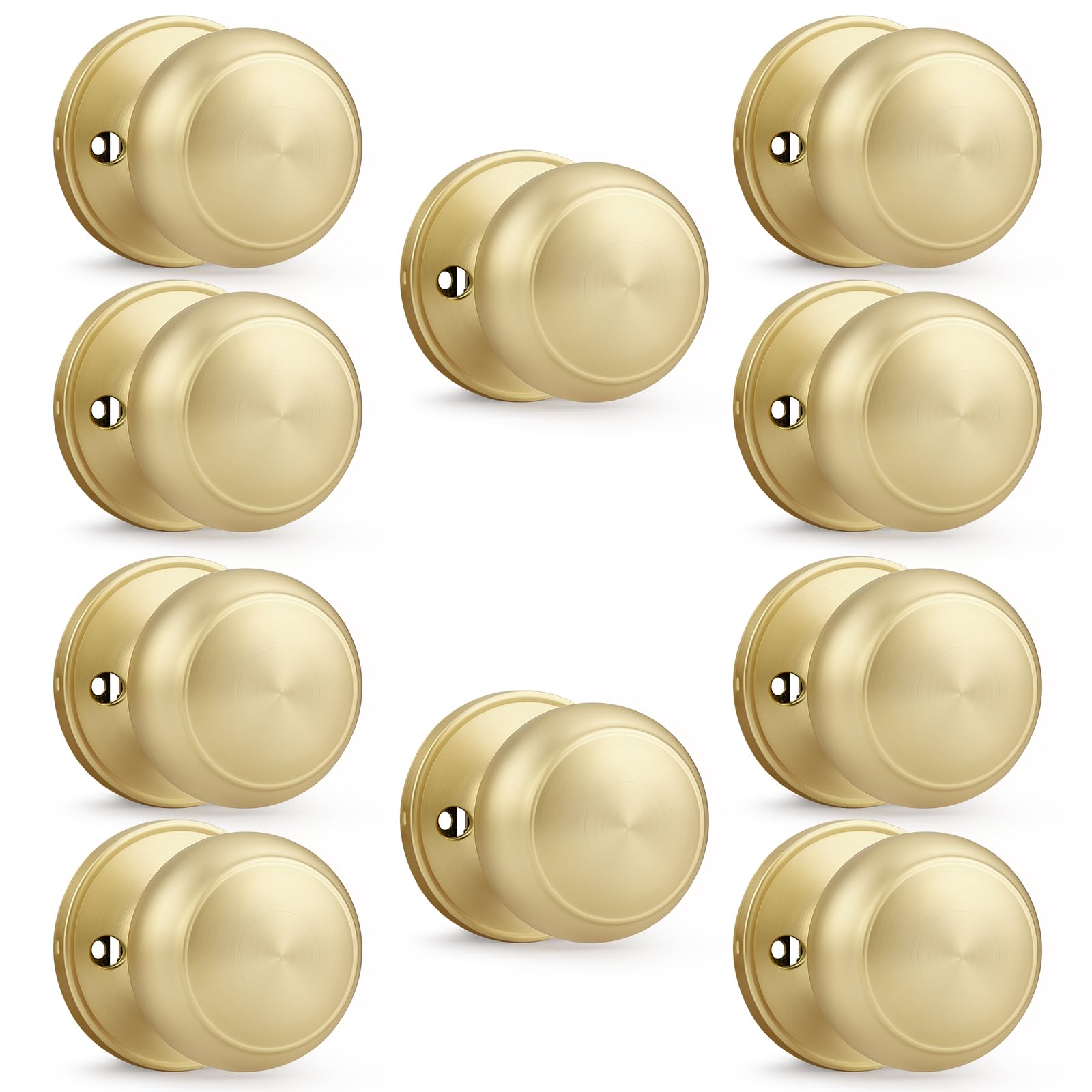 Probrico Gold Dummy Door Knobs - 2 Pack -8