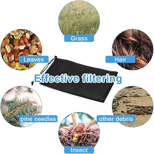 Miniatura 6 de Bolsa de filtro de bomba de estanque, bolsa de malla de barrera, conveniente para la mayoría de las bombas, Tela material de nylon