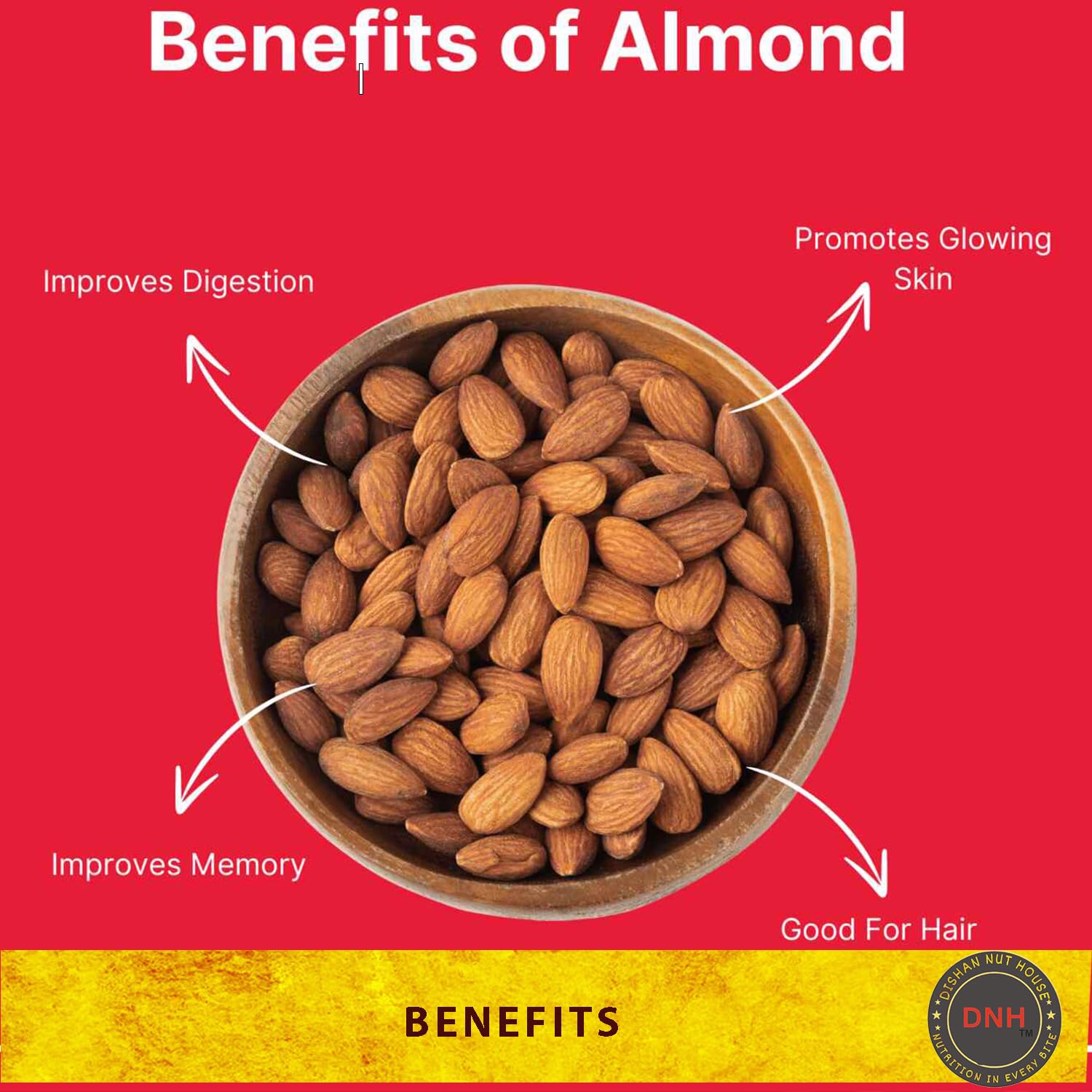 DISHAN NUT HOUSE California Almonds Nut | Natural Whole Almonds | Dryfruit Badam | Kaju | Kishmish | 300g *3 1