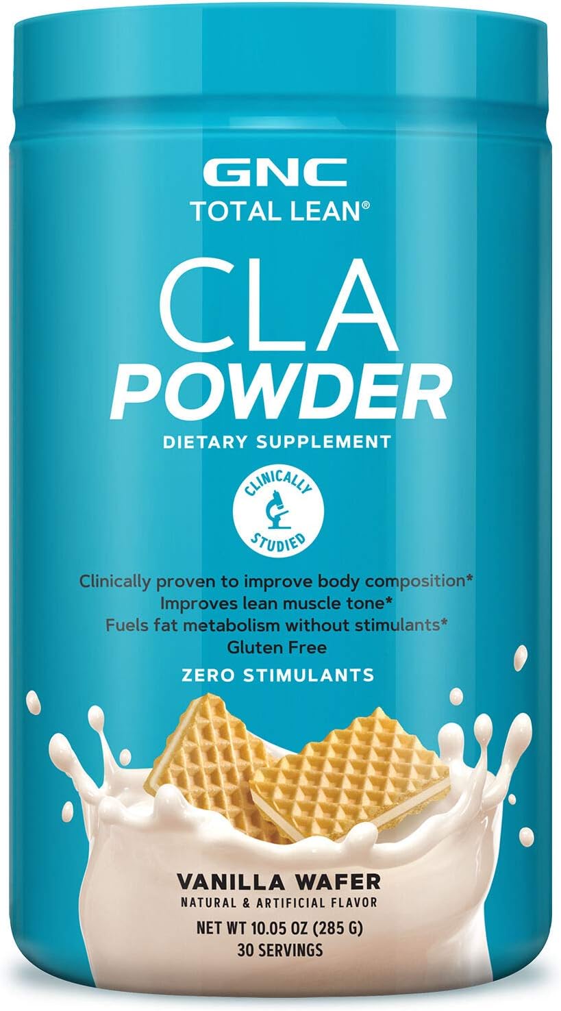 GNC Total Lean CLA Powder - Vanilla Wafer, 30 Servings, Improves Lean Muscle Tone