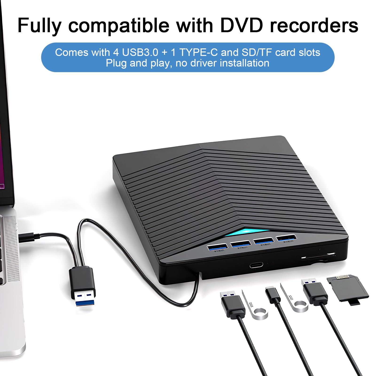 Colexy zewnętrzny napęd DVD USB 3.0 nagrywarka Ultra High Definition
