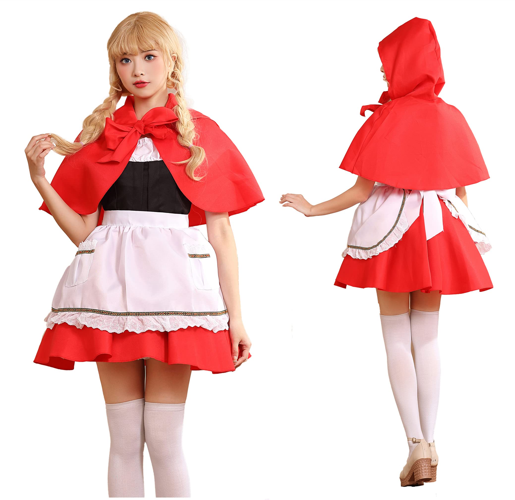 Amazon.co.jp: [JUNDOMECY] 赤ずきん コスプレ 大人 レディース 女の子