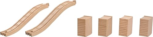 Thomas & Friends Ferrocarril de madera, serie Ascending Track & Riser Pack - Funciona con pilas