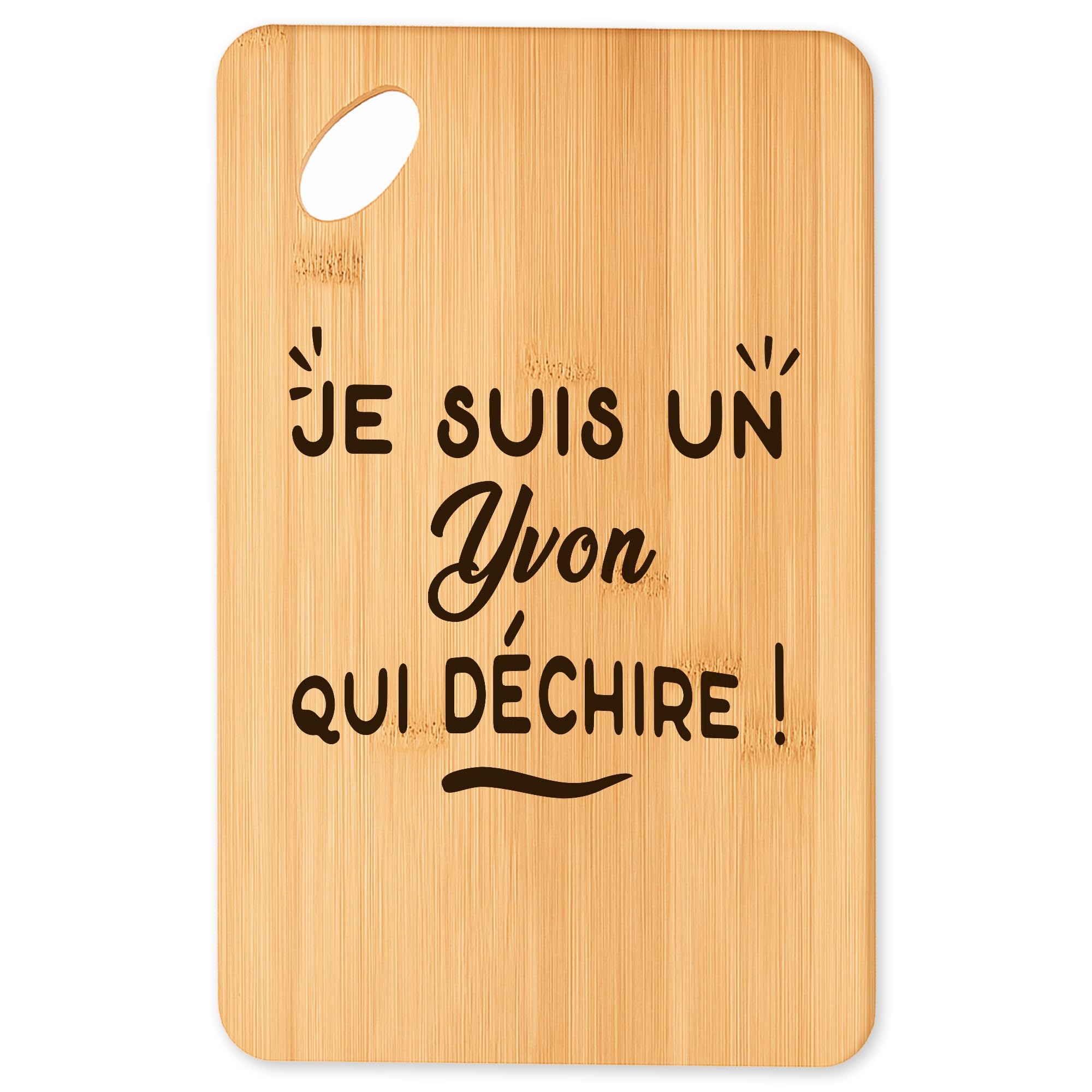Planche à découper en bambou Yvon plateau apéro et accessoire de cuisine pour barbecue de fête