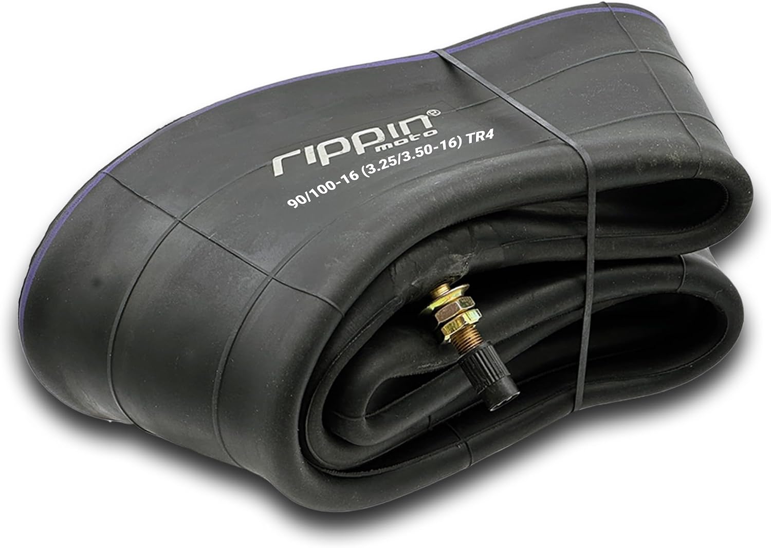 Rippin Moto 3.25/3.50-16 Heavy Duty Dirt Bike Inner Tube (90/100-16) - 3mm Thick - TR4 Valve - Fits Most 16" (3.25/3.50 x 16) Mini Dirt Bike Motocross Tires