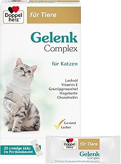 Doppelherz Gelenk Complex für Katzen – Mit essentiellen Omega-3 Fettsäuren + Vitamin E – 25 Licks