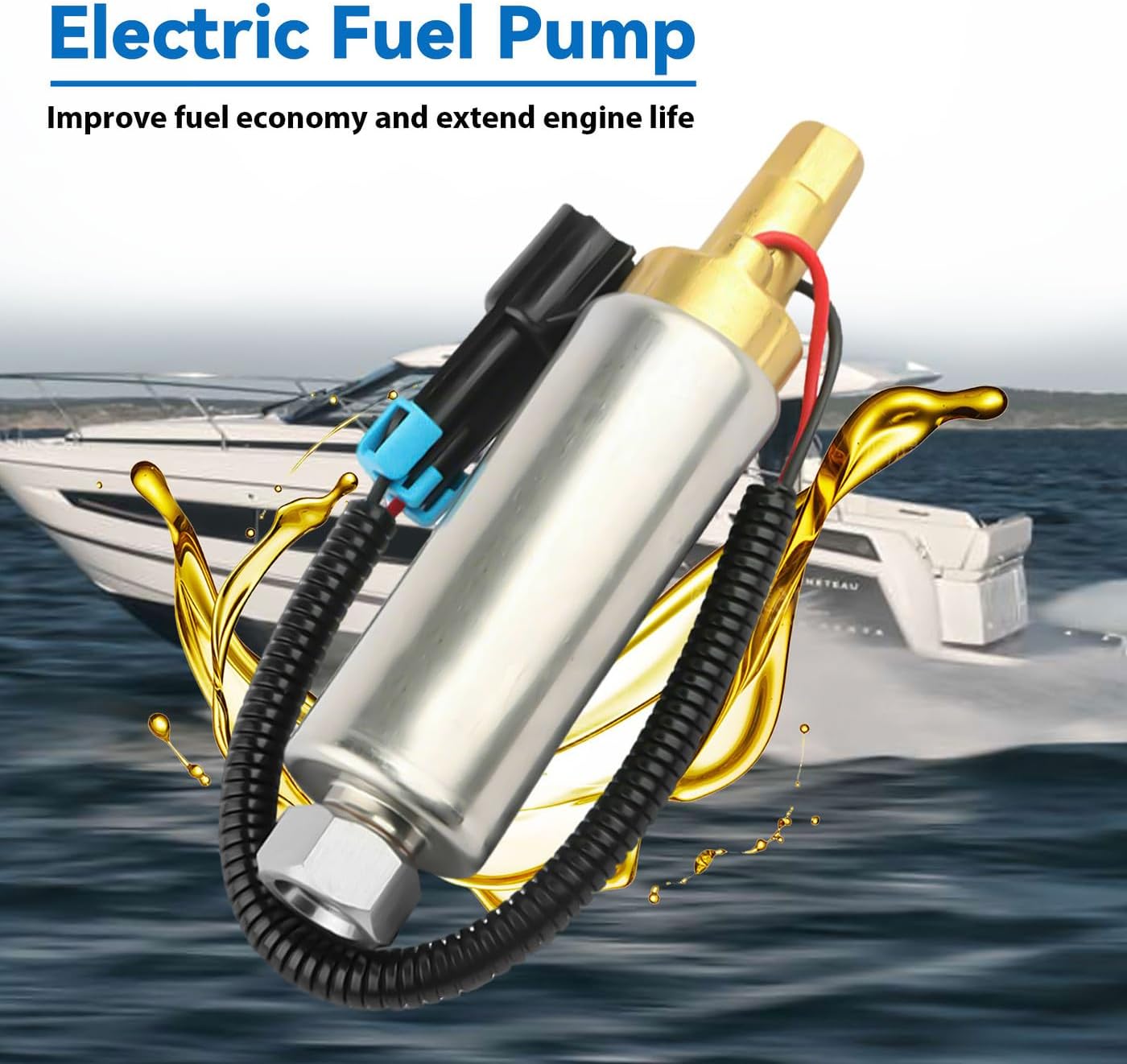 High Pressure Electric Fuel Pump Compatible With Mercruiser EFI MPI V6 and V8 305 350 377 454 502 Electronic Fuel Injection Engines Replaces 861156A1 PH500-M014 18-35433 807949A1