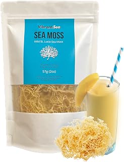 Raw Gold Sea Moss - 100% Natural, Wildcrafted, Organic - Makes 40 oz of Sea Moss Gel - 2oz