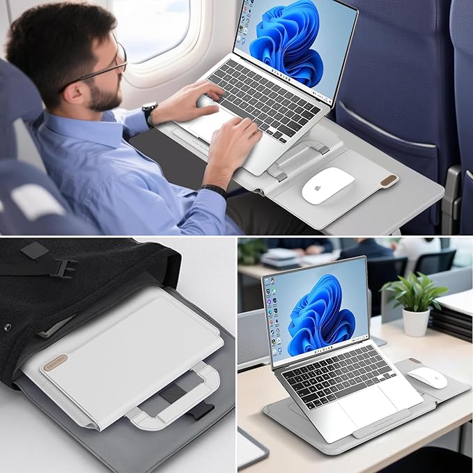 Funda para portátil Nillkin 13-16 pulgadas, gris, cuero sintético miniatura 7