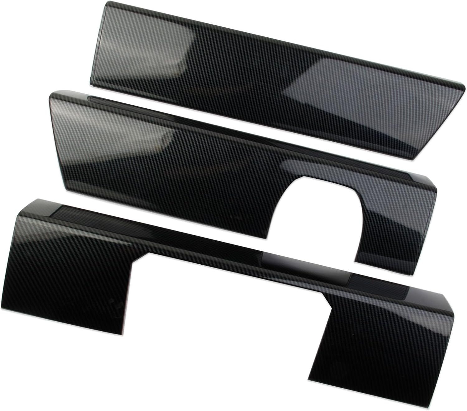 Carbon Fiber Style Central Control Dashboard Panel Cover Trim Accessories for Tesla Cybertruck (Bright Surface) image 2
