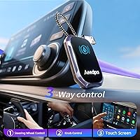 Vista 3 de Adaptador inalámbrico Android Auto – 5 GHz WiFi Plug & Play Dongle para coches con cable de fábrica, conexión instantánea para Android 10+, enlaces