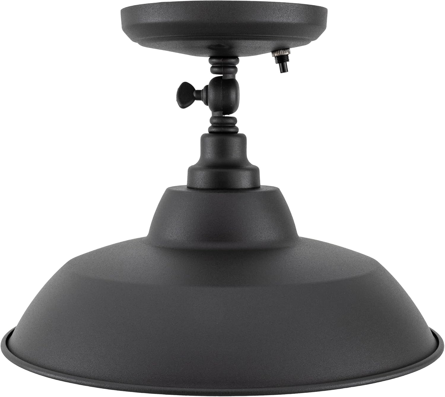 RecPro RV 12V Ceiling Semi-Flush Mounted Light with Matte Black Finish