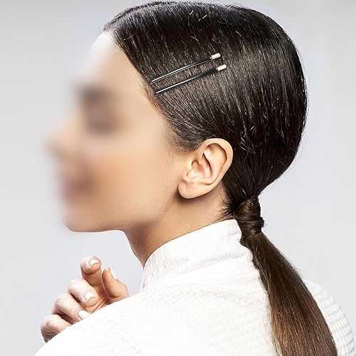 Miniatura 6 de Pinzas de metal para el cabello, 10 unidades (5 largas y 5 cortas), color negro