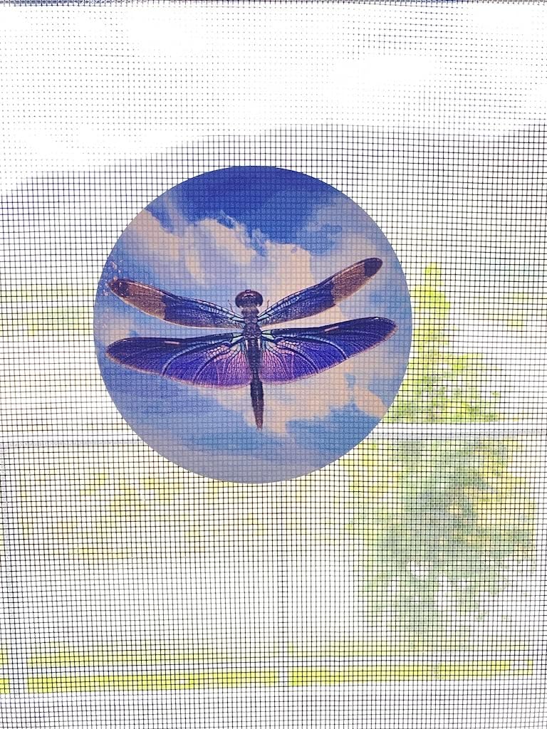 The Decal EmpireRetractable Screen Door (Stickers) - 6 per Package - Keep Children Safe - Alert Birds, Dogs, Kids - Warn, Protect, Window Safety - Dragonflies