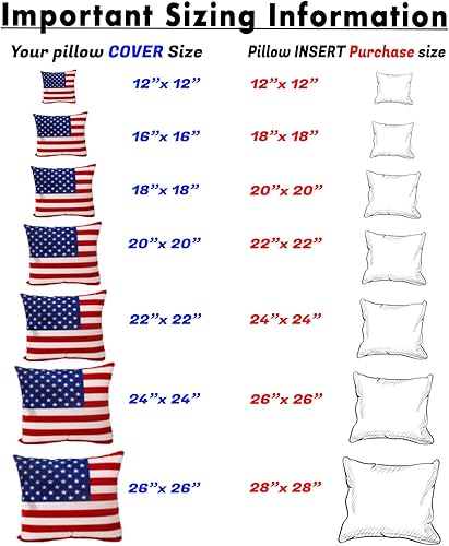 Miniatura 3 de Foamily Juego de 4 almohadas decorativas de 18 x 18 pulgadas para cama y sofá, 100 % algodón lavable a máquina, para interiores