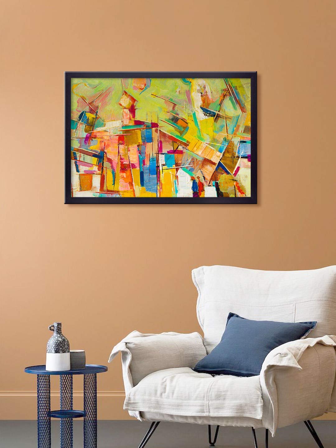 999Store Unframed Printed Abstract Colourful Canvas Painting (180x120cms)