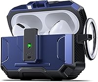 Vista 34 de DASFOND Armor - Funda rígida para auriculares Airpods Pro, grado militar, protección completa, a prueba de golpes, soporte de carga inalámbrica