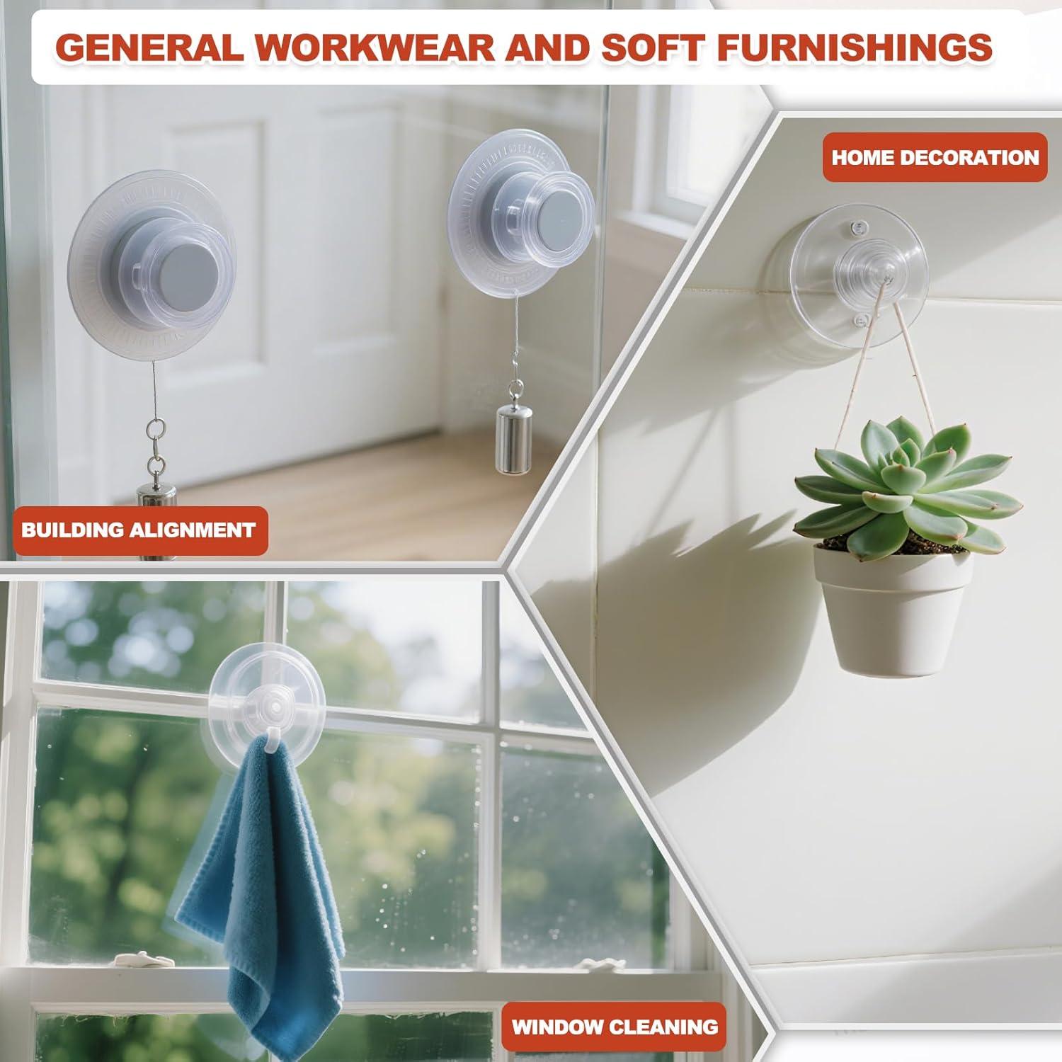 PATIKIL 吸盤 M4 x 8 ネジナット 1.8インチ(45mm) 20セット PVCプラスチック 透明 強力粘着 吸盤パッド