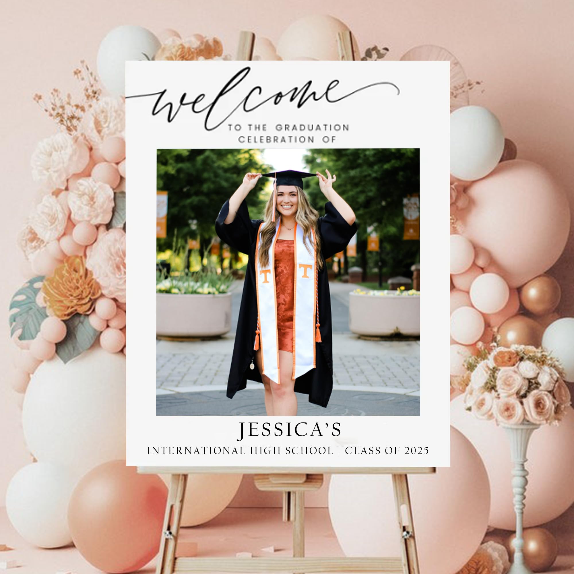 Personalized Graduation Party Welcome Sign, Graduation Poster, Graduations Party Decorations Sign, Graduate High School Senior Signs, Graduations
