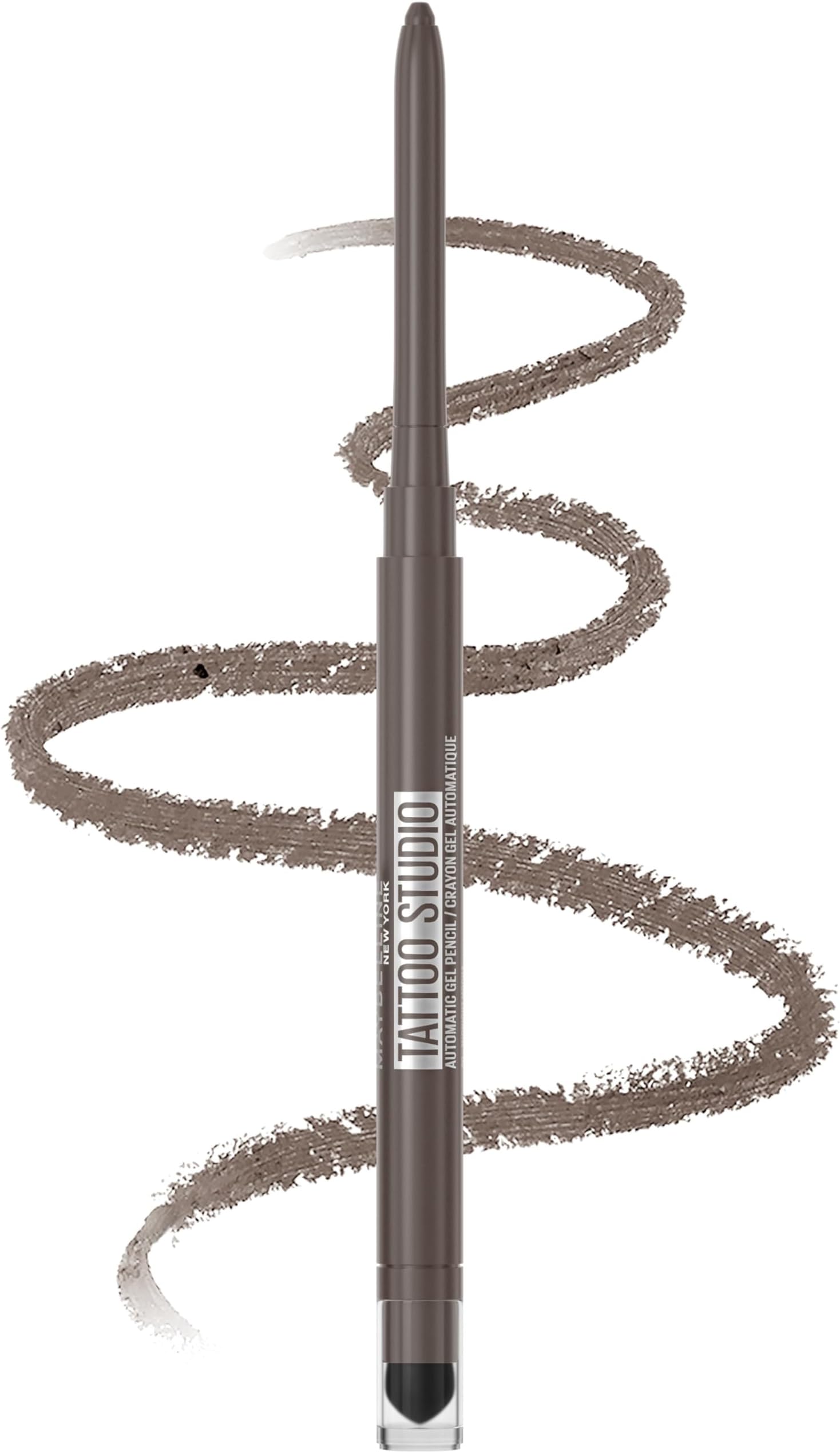 TattooStudio Liner Smokey Gel Pencil Makeup, Long Lasting Waterproof Eyeliner, Smudge-proof, Matte Finish, 36hr Wear, Blendable, Mechanical Pencil, Smokey Grey, 0.01 oz.