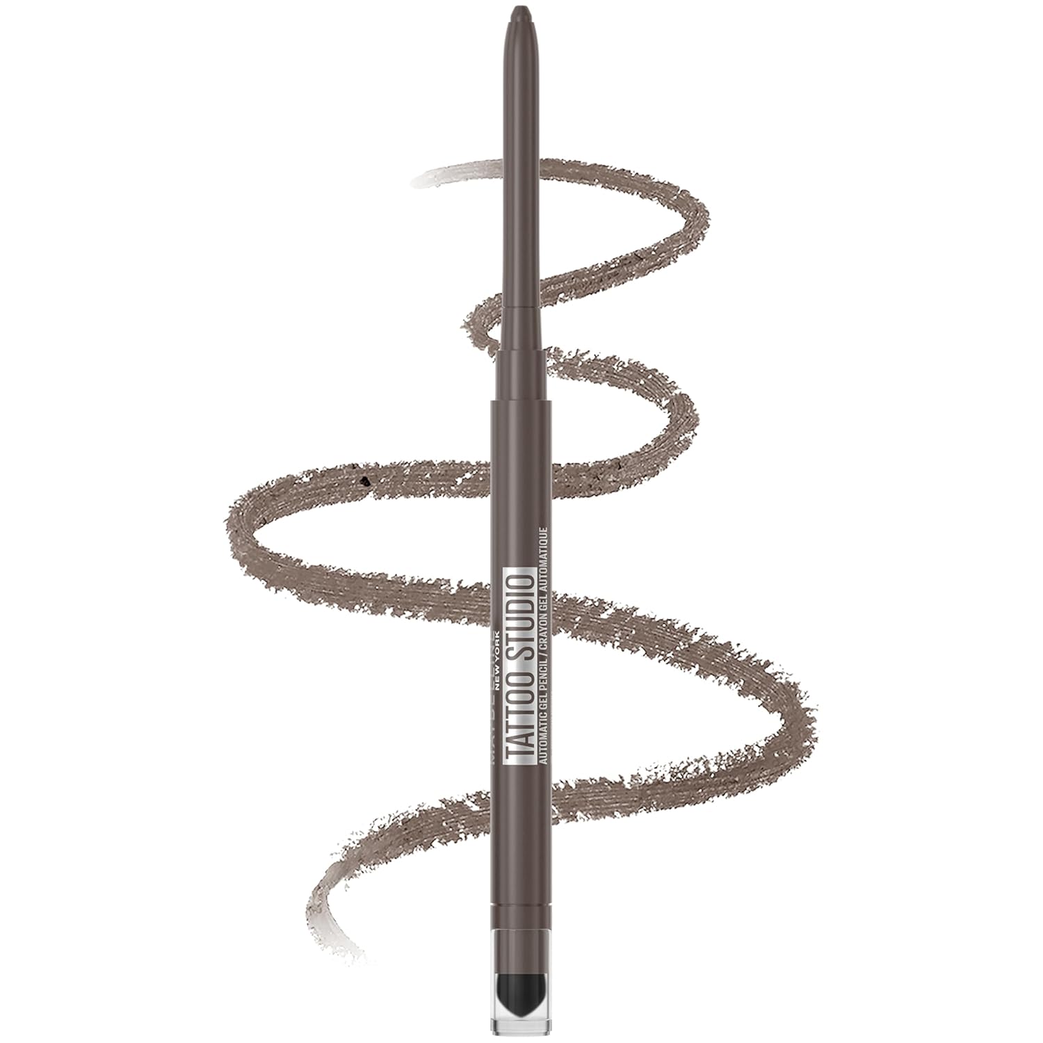 Maybelline Tattoo Studio Automatic Gel Pencil Waterproof Eyeliner, Blendable, Smudge Resistant, Matte Eyeliner For Up To 36HR Wear, Midnight Mocha (Smokey Gray), Packaging May Vary Maybelline Tattoo Studio Automatic Gel Pencil Waterproof Eyeliner, Blendable, Smudge Resistant, Matte Eyeliner For Up To 36HR Wear, Midnight Mocha (Smokey Gray), Packaging May Vary