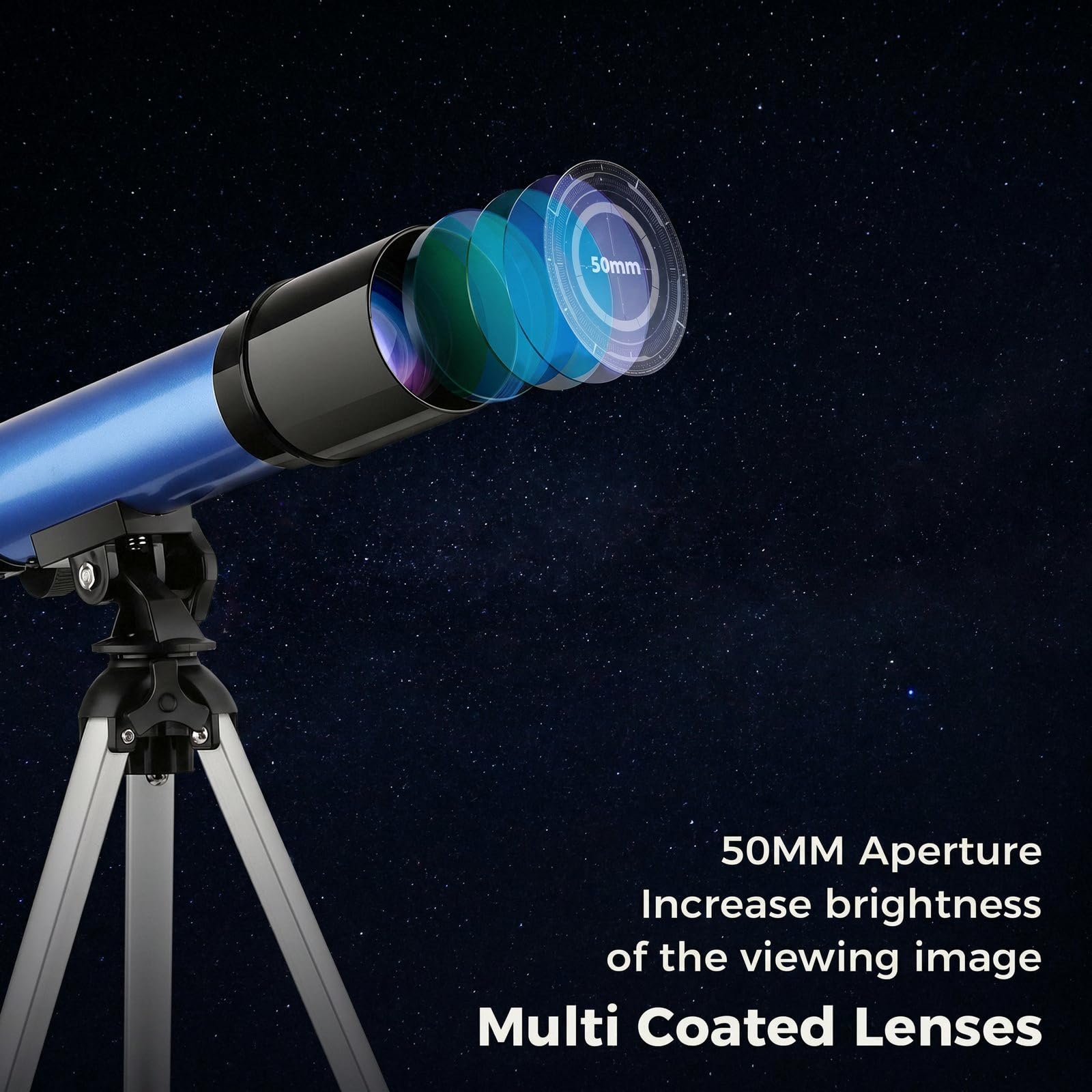 Télescope pour Enfants 6-12 Ans | 50mm Ouverture 360mm
