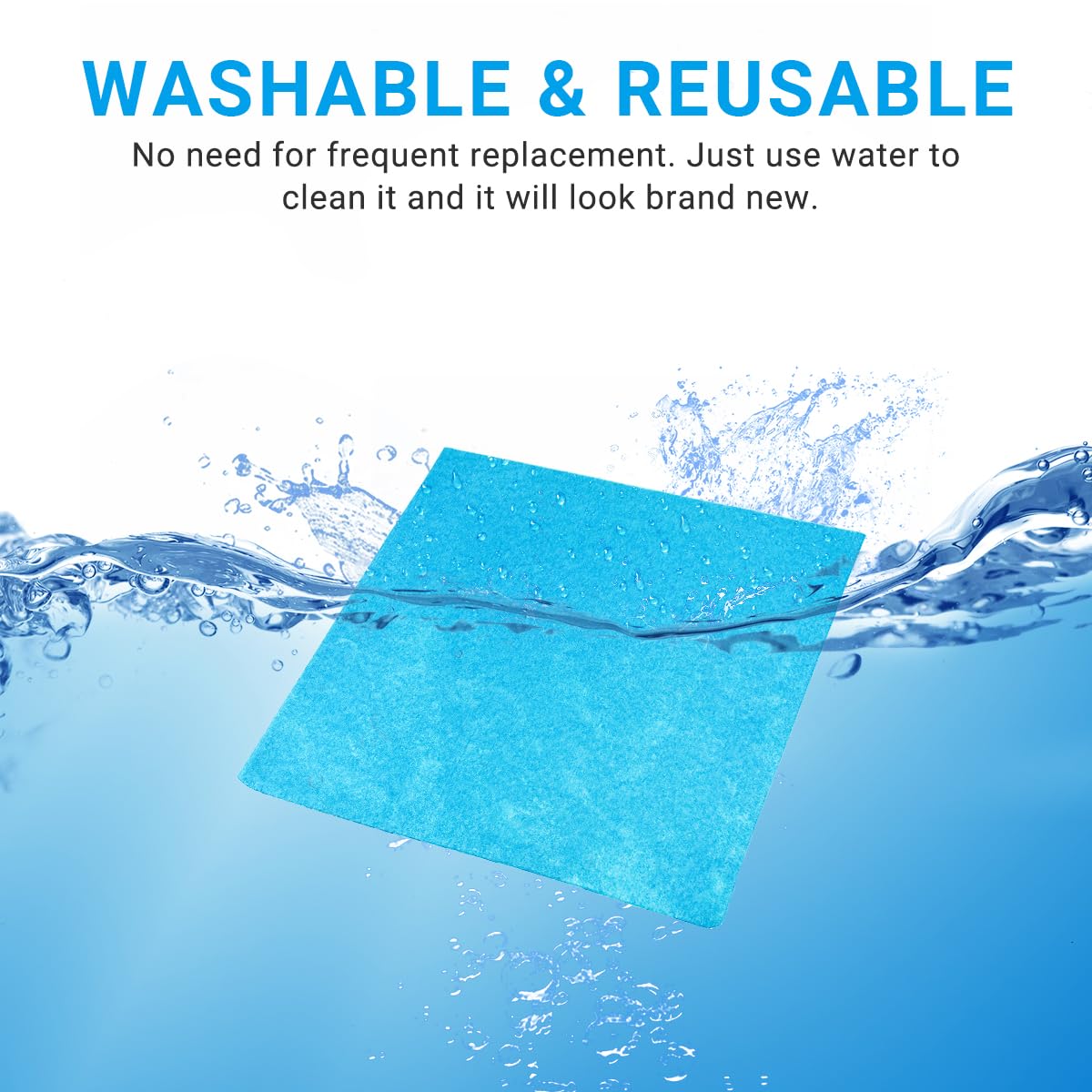 8 Pack 25-1217 Reusable Dry Filter Replacement for Stanley 1-6 Gallon Wet Dry Vacuum with 3 Retaining Bands — view 4