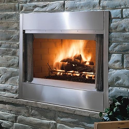 Miniatura 6 de Onlyfire - Chimenea de acero inoxidable para fogata de gas natural y propano y chimenea, 18 x 6 pulgadas, quemador H rectangular para interiores y