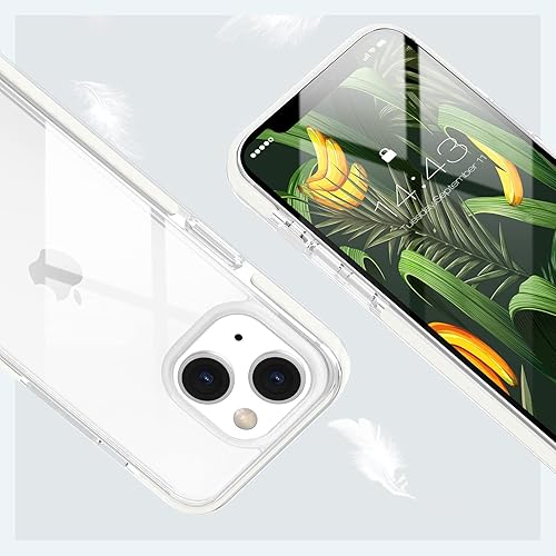 Miniatura 3 de MATEPROX Funda compatible con iPhone 13, transparente, delgada, transparente, a prueba de golpes, para iPhone 13 de 6.1 pulgadas 2021 (blanco)