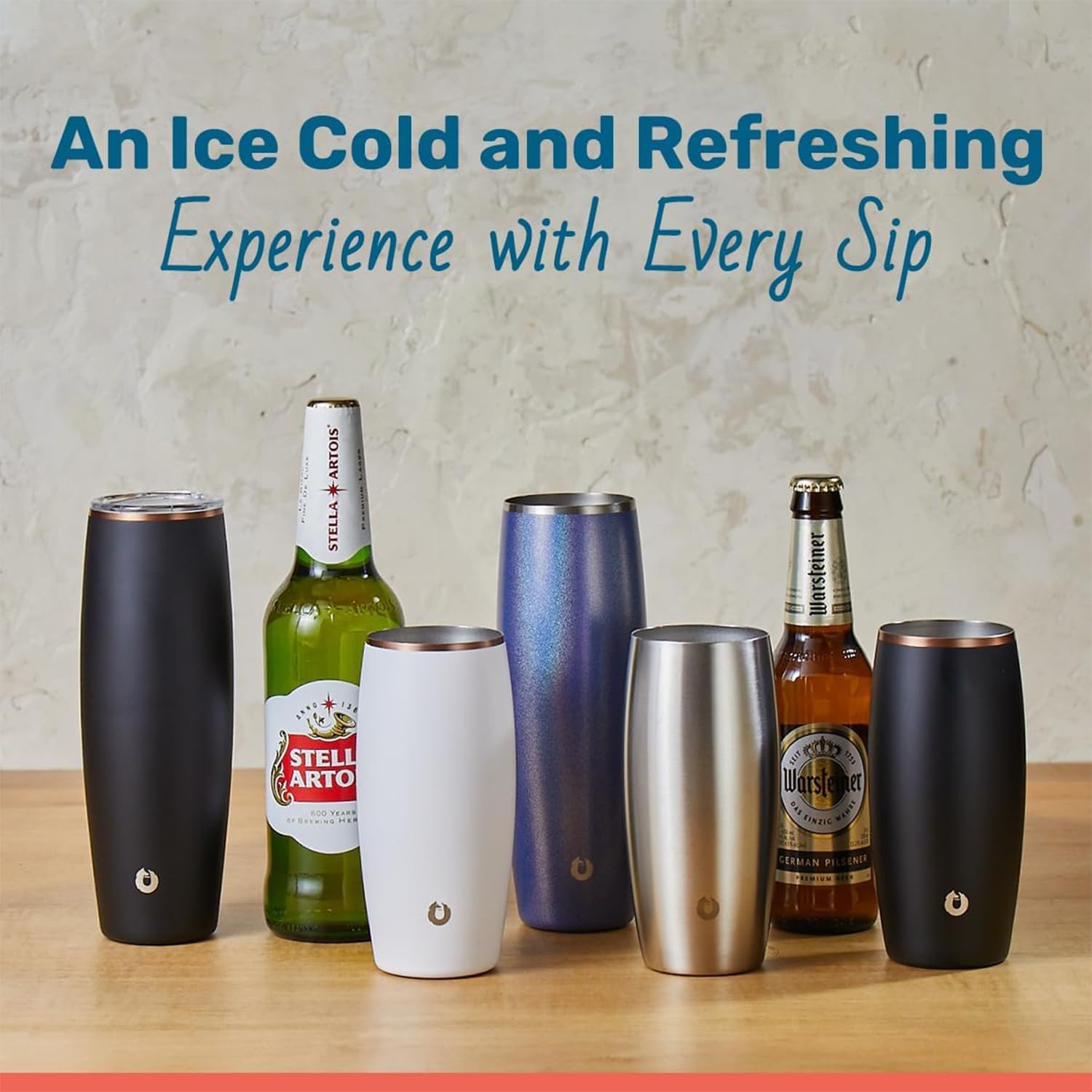 Snowfox Insulated Beer Glass, Premium Vacuum Insulated Stainless Steel for Cold Drinks, Guiness Glass, Lightweight Pint Glass, Gift for Men, Home Bar Accessories, 23.9oz - Image 4