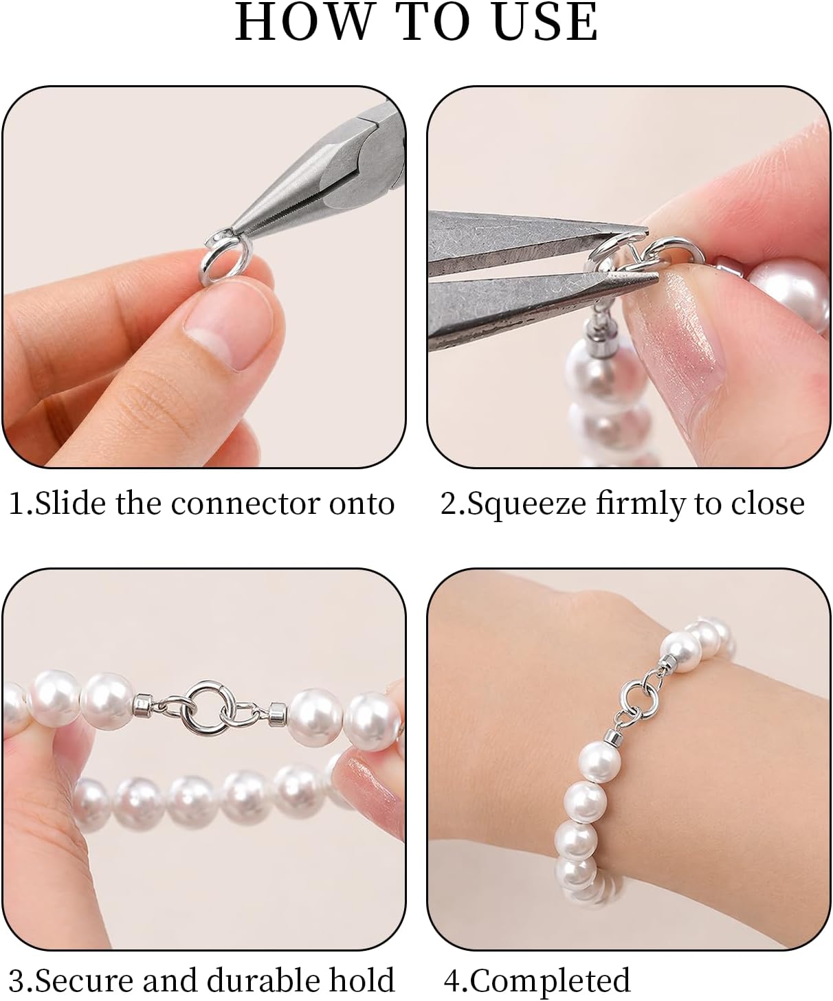80-Piece Anti-Loss Locking Jump Rings, 5mm & 7mm Silver Plated Heavy Duty Open Jump Rings, Jewelry Finding Connectors for Charms Necklaces Bracelets Making