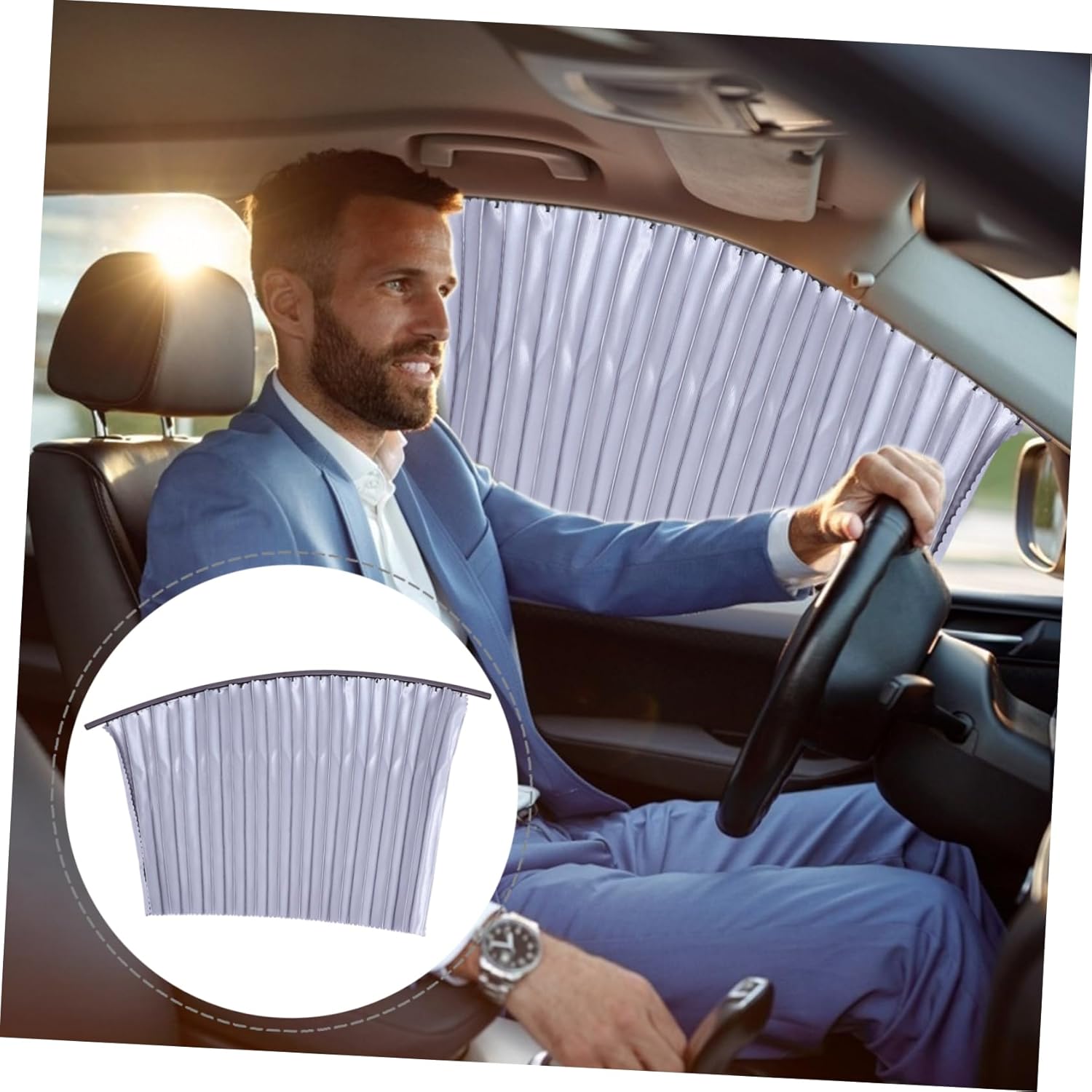 1Set Car Side Window Sunshade Auto Protective Curtain for Easy Installation Heat Rays for Safe Driving and Comfortable Interiors