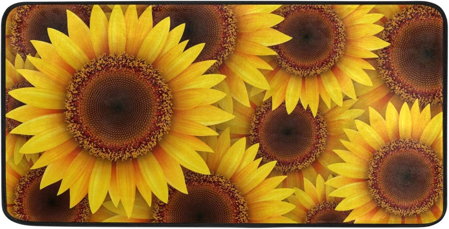 Anti Fatigue Kitchen Floor Mat, 39 x 20 in Sugar Skull Non Slip Absorbent Comfort Modern Standing Mat Soft Kitchen Runner Rug for Hallway Entryway Bathroom Living Room Bedroom Halloween Ghost…