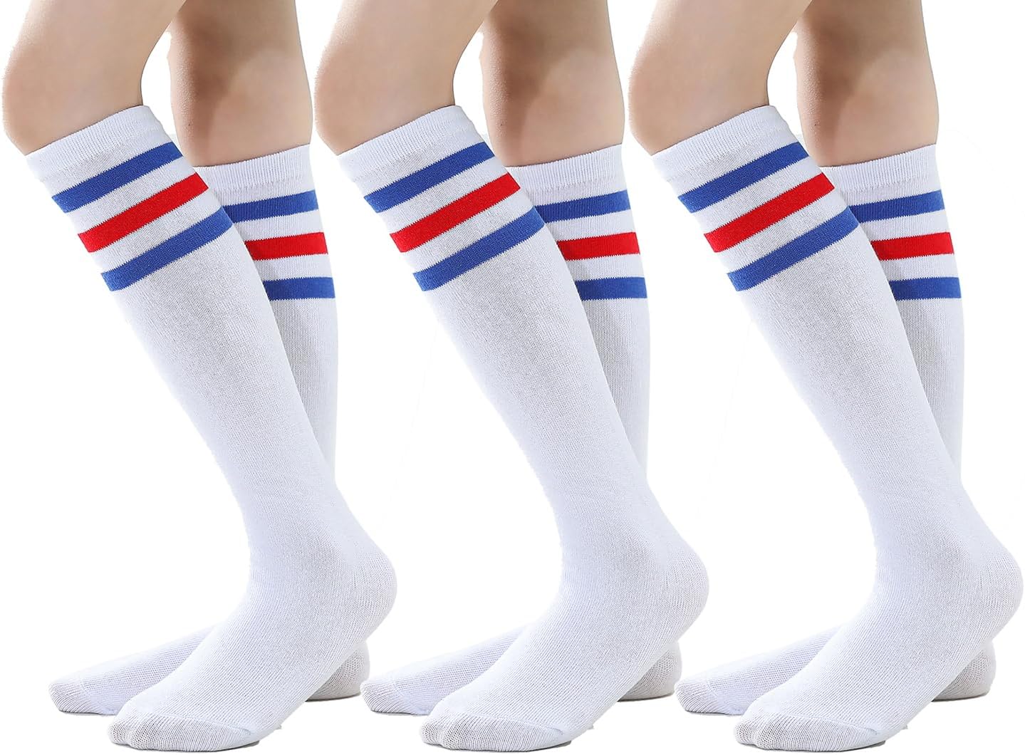 Youth Soccer Socks Kids Boys Girls Baseball Outfit Knee High Softball Long Socks for Football Volleyball Athletic