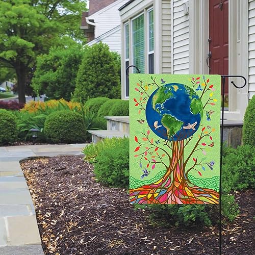 Miniatura 6 de AOKDEER - Banderas de jardín de arpillera de doble cara