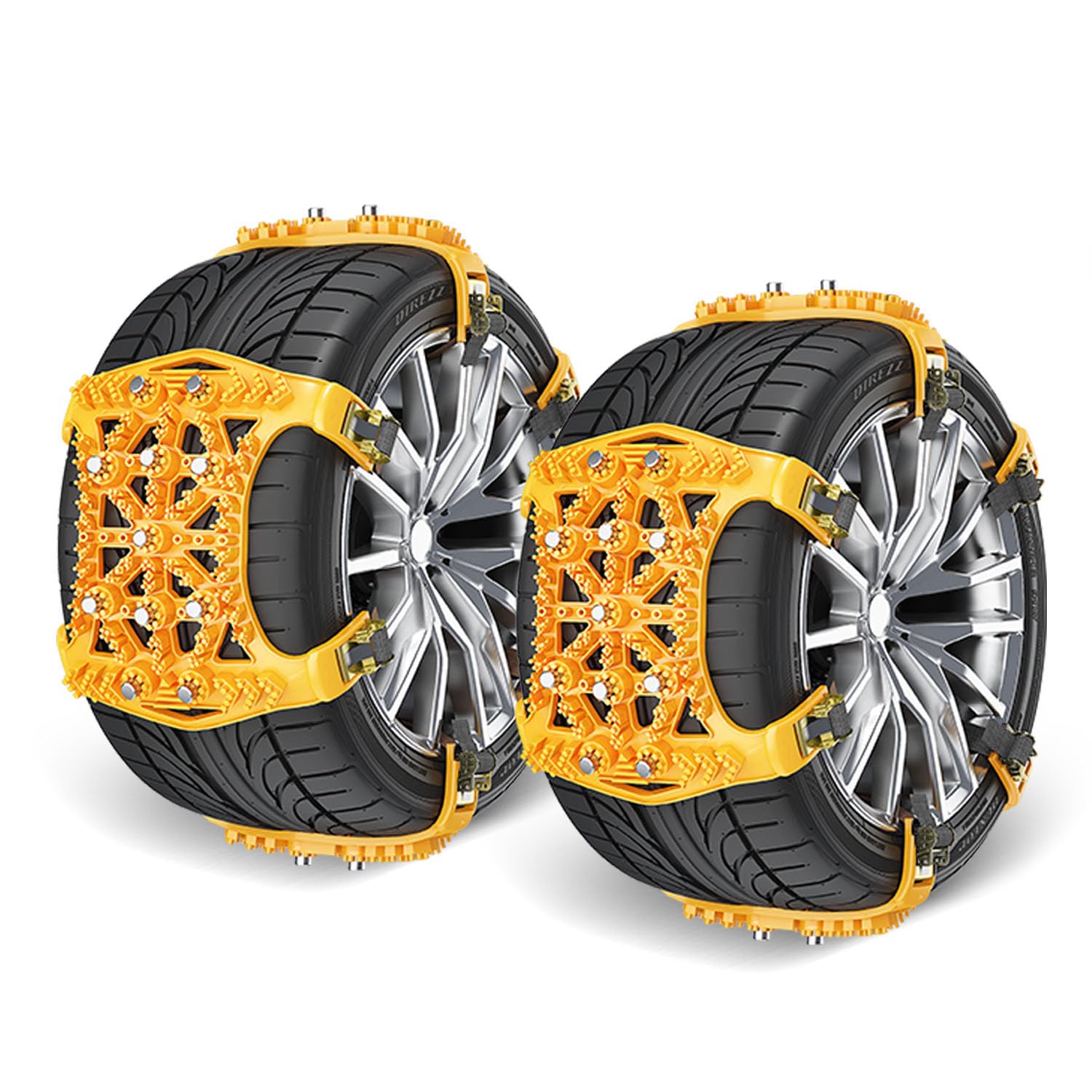 タイヤチェーン 非金属 145/80R12 145/80R13 155/65R13 155/65R14 165/55R15 165/60R15 165/70R14 175/65R14 軽自動車 スノーチェーン 車 チェーン 軽 軽自動車チェーン 簡単取付 サイズ調整可能 (タイヤ幅 135mm-175mm対応)6本セット