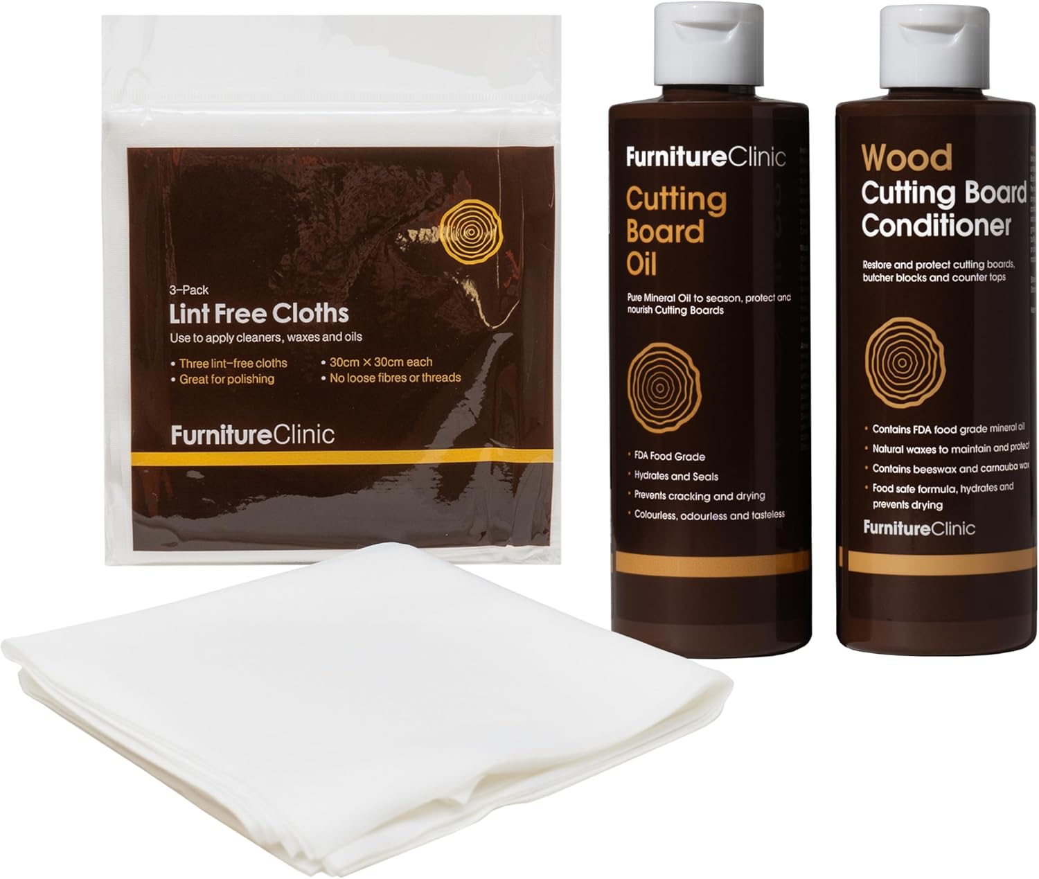 Chopping Board Maintenance Kit Use to Clean, Maintain, Protect and