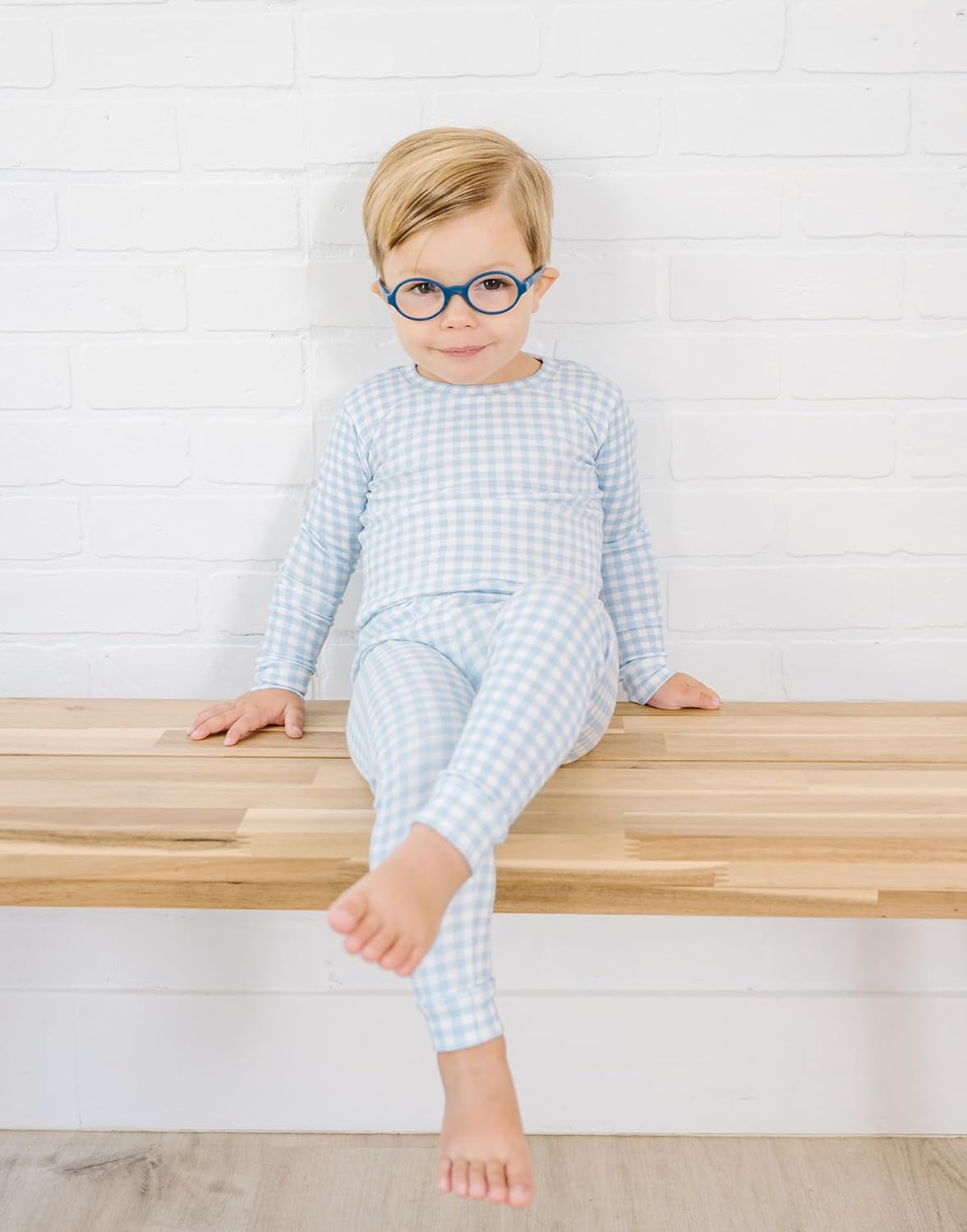 moimoln Baby Toddler Pajama Set Snug-Fit Cotton Modal Sleepwear, Leopard, Check & Solid Mix (6M-8Y, 1/2 Pack) - Image 2