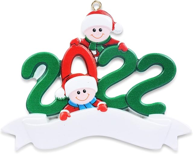 Bomiclss Family Christmas Tree Ornaments 2022 Snowman Christmas Tree Family Ornament Handwritable Name Family of 1 2 3 4, 2022 Christmas Tree Decoration(family of 2)