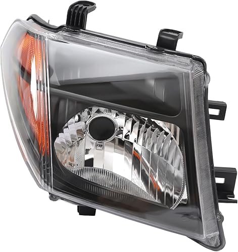 Miniatura 8 de CNCEST Faro delantero halógeno derecho para 2005 2006 2007 2008 Frontier, 2005 2006 2007 Pathfinder - Carcasa negra  Ajuste directo - Lado delantero