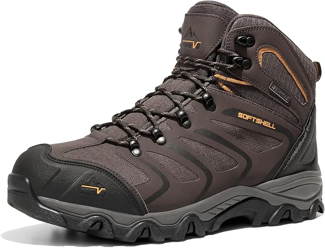 NORTIV 8 Men's Ankle High Waterproof Hiking Boots Outdoor Lightweight Shoes Backpacking Trekking Trails ARMADILLO