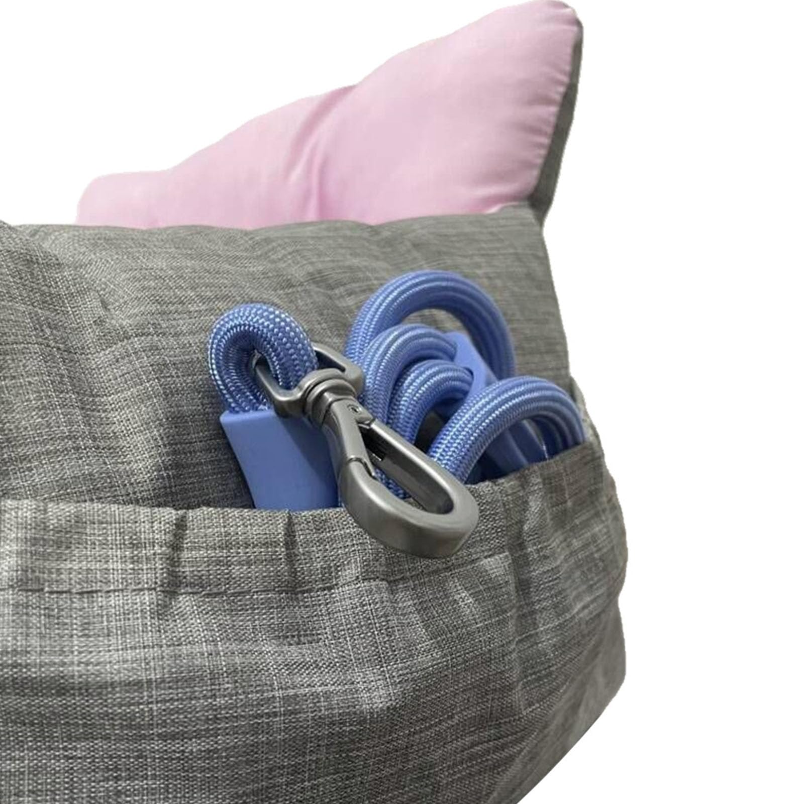 Alfombrilla para perros para viajes en coche y uso doméstico, con base y funda lavable a máquina, cama de transporte para mascotas con memoria
